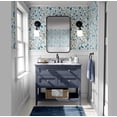 thumbnail image 2 of S4Sassy Peel & Stick Vinyl Wallpaper, Chic Floral Vine Print Wallpaper Contact Paper Waterproof - Blue, 25"x240", Textured Finish, Wall Covering for Home Decor in Bedrooms, Renter Spaces, Cabinets, 2 of 8