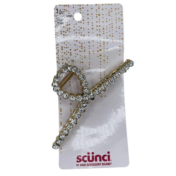 SCUNCI 4.5" Large Sparkle Jewel Hair Claw Clip 1pc