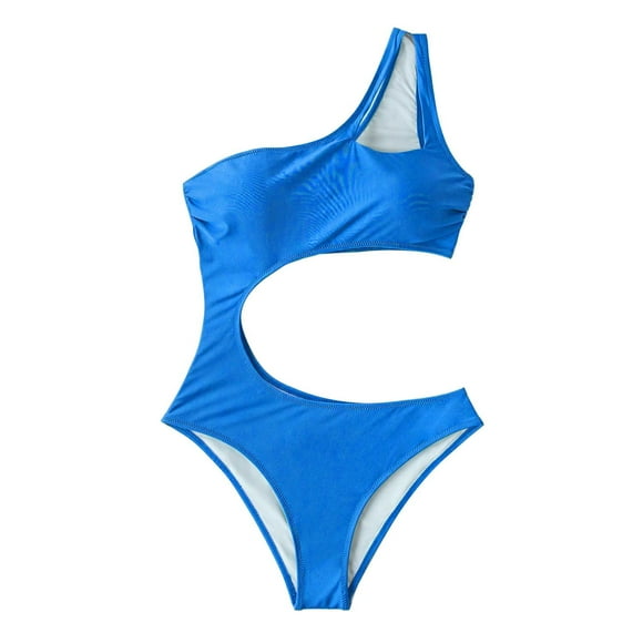Ersazi Women One Piece Swimsuits Women Piece Swimming Suit Swimwear Bathing Suit With Shoulder Strap On Clearance Women Swimsuits Blue S