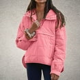 thumbnail image 2 of ZHOUCHANKIDS Women's Pullover Puffer Jacket Hooded Oversized Lightweight Quilted Jacket Winter Warm Padded Coat Pink XXL, 2 of 5