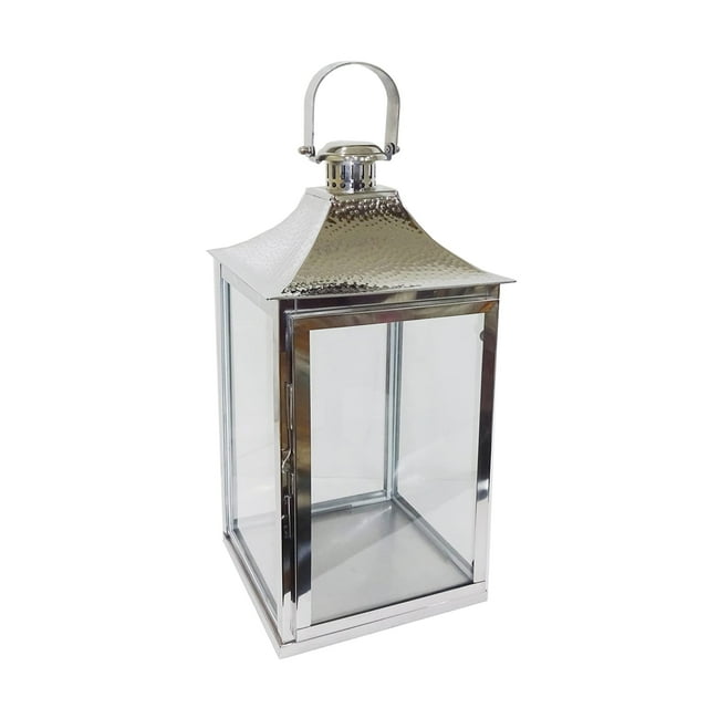 Set de 2 soportes para faroles de vela Decozen, marrón latón envejecido