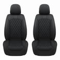 thumbnail image 2 of Front Seat Covers Fit for Lexus GX460 2008-2023, Premium Faux Leather Waterproof Breathable Anti‑Slip Seat Protectors, Black, 2 of 7
