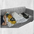 thumbnail image 6 of Vintage Soft Flannel Fleece Throw Blanket, Retro Nostalgic Cars Auto Engine Vehicle Inspired Lifestyle Design, Cozy Plush for Indoor and Outdoor Use, 60" x 80", Earth Yellow Black, by Ambesonne, 6 of 6