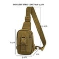 thumbnail image 6 of PULLIMORE Men's Waterproof Chest Bag - Adjustable Strap, 3 Storage Pockets for Hiking & Travel (Brown), 6 of 6