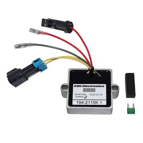 Voltage Regulator, Double Plug Mercury 135-200hp 2.5L Pro #: 2115K1 X-Ref #: 883072T2 854515T2, 883072T1, 883072T2, 893640-002