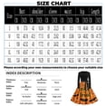 thumbnail image 3 of Women's Halloween Dress Bone 1950s Long Sleeve Classic Dresses Ghost Hepburn Crew Neck Casual Tea Length Dress with Belt XL, 3 of 5