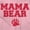Light Pink, variant on Mama Bear Paw Print Cute Mothers Day Womens Slim Fit Graphic Tee Brisco Brands M