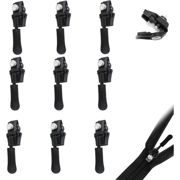 Removable Universal Zipper Repairer, Zipper Repair Kit Universal Zippers Fixer, Zippers Pull Replacement, for Clothes, Backpacks, Jackets, Tents, Luggage, Jeans & More