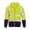 Fluorescent Green, variant on Men Hoodie Coat Reflective Strip Safe Warning Color Matching Drawstring Loose Zipper Closure Long Sleeve Warm Soft Sanitation Overalls Cold-Proof Outdoor Work Safety Jacket