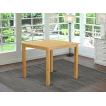 East West Furniture Cafe 42" Square Wood Counter Height Table in Natural Oak