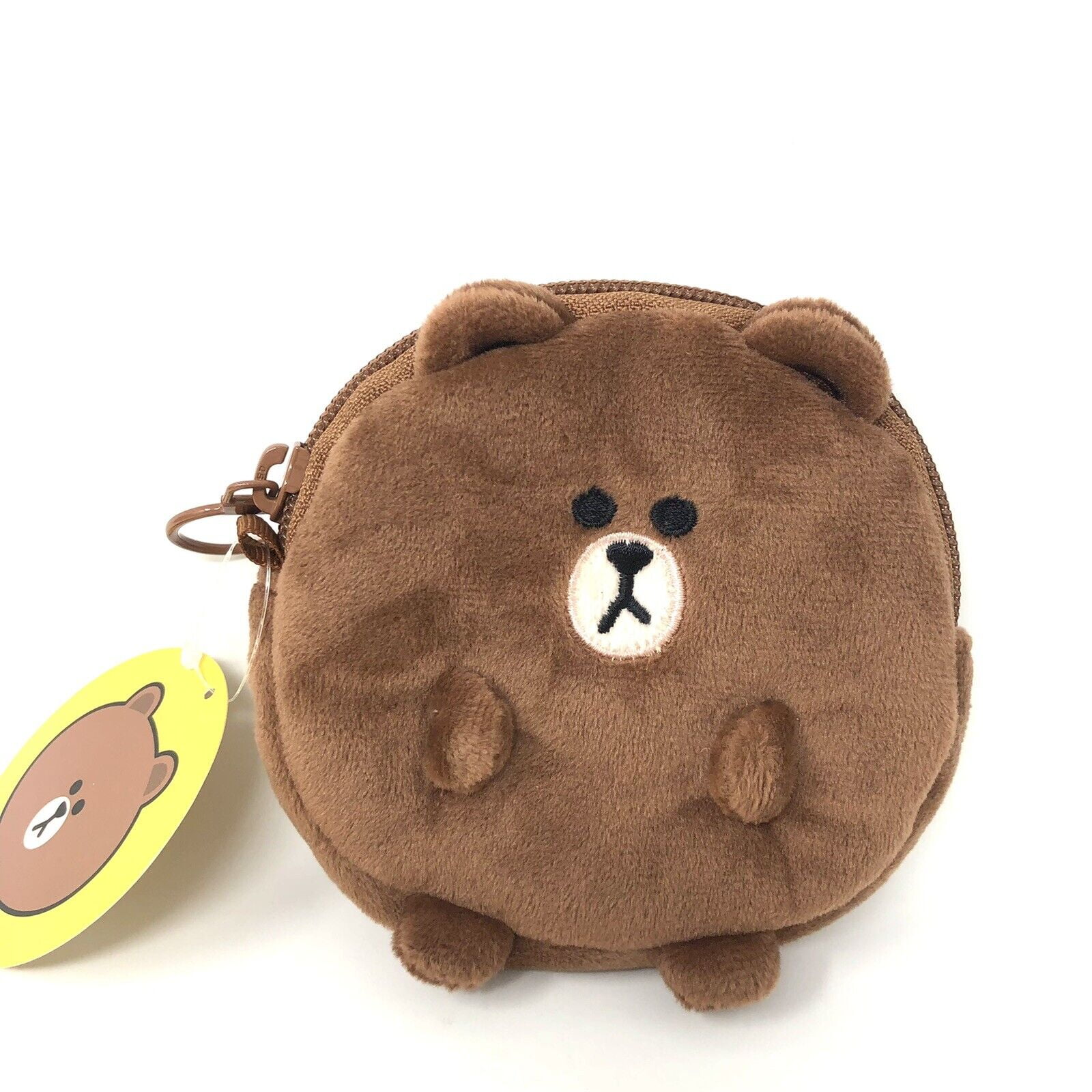 Gund Line Friends Brown Bear Coin Purse Bag 5 Inch 