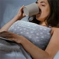 thumbnail image 2 of Mastectomy Pillow - Post Surgery Pillow for Breast Cancer, Recovery Breast Pillow for After Heart Surgery, Breast Reduction & Augmentation, Soft Lightweight Heart Pillow with Pockets, Grey Stars, 2 of 6