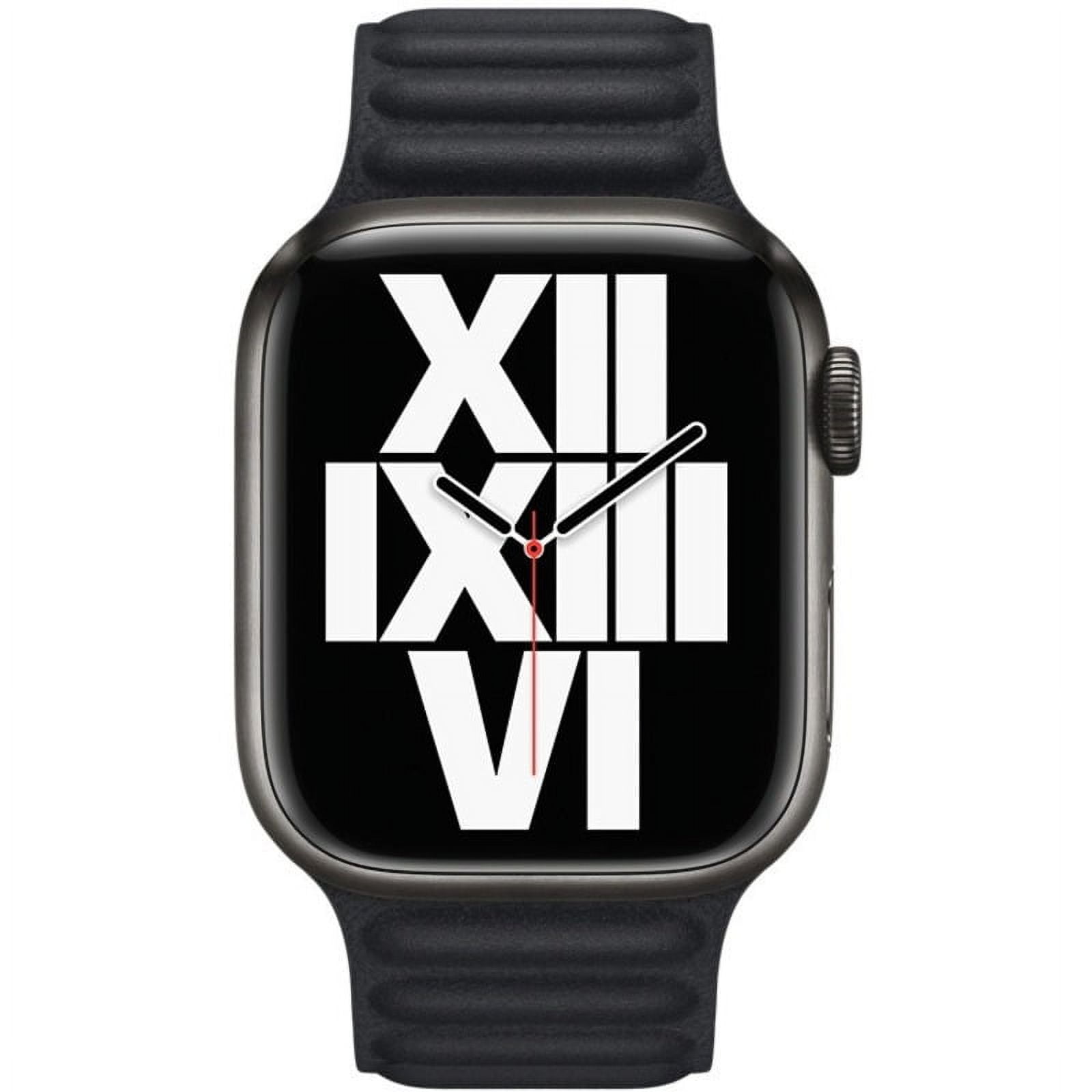 Apple Watch 純正バンド レザーリンク ブラック S/M 45mm Genuine Apple Watch Leather Link Strap Band 44mm/45mm/46mm