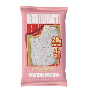 Pack Of 2 Legendary Foods 20g Protein Tasty Pastry - Strawberry - 2.2 oz (Packaging May Vary)