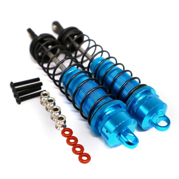 Amortiguador de impacto frontal Vogacara roscado de aleación de aluminio RC GOFFLOW para 1/10 ARRMA ARA102690 ARA102692 Azul
