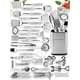 thumbnail image 1 of Juego de utensilios de cocina de acero inoxidable de 54 piezas Kit de utensilios de cocina para hogar Plateado, 1 of 6