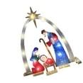 thumbnail image 3 of Juegos de Belén para Navidad, figuritas de Belén con luz, artesanías navideñas, patio, jardín de vacaciones, decoración de escultura del Nacimiento de Estilo E, 3 of 8