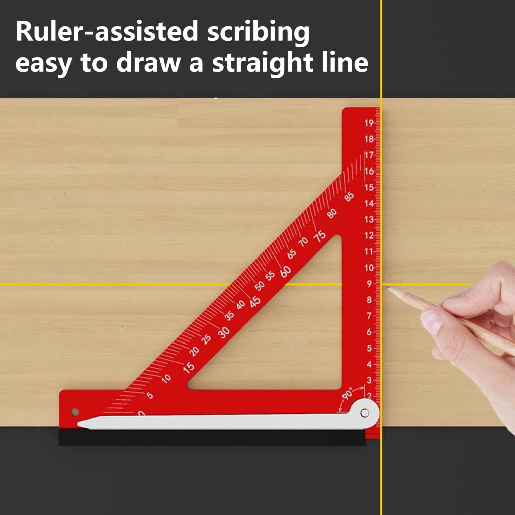 CEORPER 90 Degree Right Angled Protractors Ruler With Scale For Easy Line Drawing