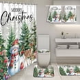 thumbnail image 3 of Set de baño Nuanchu, 6 unidades, cortinas de ducha navideñas de 180 x 180 cm, 3 of 6