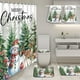 thumbnail image 3 of Set de baño Nuanchu, 6 unidades, cortinas de ducha navideñas de 180 x 180 cm, 3 of 6