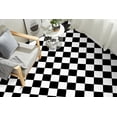 thumbnail image 2 of DEWOO 12" x 12" Peel and Stick Floor Tile, 10 PCS Self-Adhesive DIY Vinyl Flooring for Renters, Removable and Waterproof Tile Sticker for Bathroom, Kitchen, Staircase (Black White Grid), 2 of 5