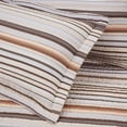 thumbnail image 3 of Chezmoi Collection Avery Striped Cotton Quilt Set Daybed Size, 5-Piece Soft Pre-Washed 100% Cotton Quilt, Multi-Color Brown, 3 of 9