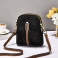 thumbnail image 2 of Lispipm Crossbody Phone Purse for Women Small Suede Shoulder Bag Ladies Double Zipper Travel Work Bags with Detachable Strap, 2 of 4