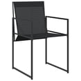 thumbnail image 2 of vidaXL 15 Piece Garden Dining Set Black Textilene, 2 of 5