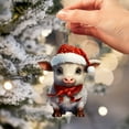 thumbnail image 3 of LHWEN Christmas Creative Niu Niu Hanging Acrylic Flat Pendant Tree Ornament Durable Reusable Decoration Easy to Install for Party Wedding Home Decor Personalized Gifts, 3 of 3