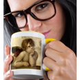 thumbnail image 2 of 3drose, Raphael – Angel Right, 15oz Two-tone Yellow Mug, 2 of 6