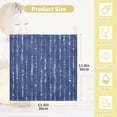 thumbnail image 3 of GZHJMY Blue White Stripes Baby Wash cloths Set Newborn Bath Face Towels Cotton Reusable Wipes Towels Soft Highly Absorbent Pack of 3, 3 of 7