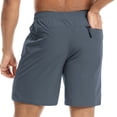 thumbnail image 5 of LILIYA Men's Athletic Running Shorts Gym Workout Lightweight Quick Dry Short Sports Basketball Tennis Drawstring Mesh Shorts with Zipper Pockets, 5 of 5