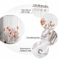 thumbnail image 3 of Minimalism Floral Shower Curtain, 60" x 72", Red Plant Watercolor White Background Waterproof Bathroom Curtain Washable Shower Curtain Set with 12 Hooks, 3 of 6