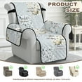 thumbnail image 4 of TSOVTHRID Floral Patchwork Gray Recliner Sofa Slipcover with Storage Pocket, Easy to Install Soft Reclining Chair Couch Cover, Furniture Protector Cover for Pet Living Room, 4 of 7