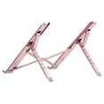 thumbnail image 2 of Amdohai Support d'Ordinateur Portable Réglable à 6 Niveaux, Portable, Pliant, en Alliage d'Aluminium, Support de Tablette pour Ordinateur Portable, Tablette, Livre, Or Rose, 2 of 7