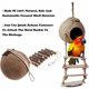 thumbnail image 4 of Nido de pájaro de coco natural Jaula de pájaro de coco Nido de pájaro natural con escalera Pájaro Coco Casa Loro Columpio Nido Puente Escalera para jaulas de pájaros 67 cm para hámsteres,, 4 of 5
