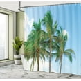 thumbnail image 5 of Ambesonne Tropical Shower Curtain, Exotic Idyllic Nature, 69"Wx84"L, Green, 5 of 5