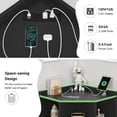 thumbnail image 2 of Homieasy Corner Cabinet Storage with USB Ports and Outlets, Corner Cube Toy Storage for Small Space, Wooden Cubby Bookshelf with 9 Cubes, Black, 2 of 7
