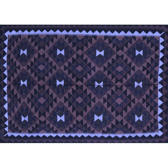 Ahgly Company Indoor Rectangle Oriental Blue Traditional Area Rugs, 3' x 5'