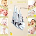 thumbnail image 3 of SKYSONIC Christmas Cats and Snow Flakes Baby Muslin Washcloths Face Towel, 3 PCS Cartoon Burp Cloths Cotton Wipes Infant Wash Cloth for Newborn Boys Girls 12"x12", 3 of 7