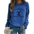 thumbnail image 1 of T-shirt à Manches Longues et Col Rond Imprimé Ranch Dutton Yellowstone pour Femmes, 1 of 2