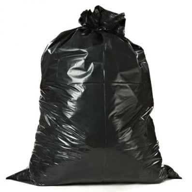 Plasticplace 55-60 Gallon Trash Bags - Black, Case of 100 Garbage