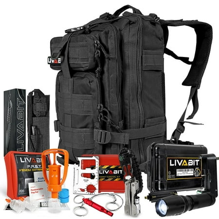 LIVABIT SOS Bug Out 3 Day Backpack Emergency Survival Camping Hunting Hiking Gear Essentials Tan For Preppers Hikers Survivalist
