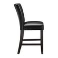 thumbnail image 3 of Steve Silver Carrara Black Faux Leather Counter Chair, 3 of 7