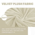 thumbnail image 2 of JIATER 3-Piece Sofa Cover Stretch Couch Cover Velvet Sofa Slipcover Furniture Protector with 2 Cushion Covers,Loveseat Beige, 2 of 7