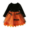 thumbnail image 5 of Uccdo 1-6T Toddler Girls Thanksgiving Outfits Long Sleeve Tulle Tutu Dresses, 5 of 8