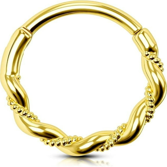 OUFER Gold Septum Piercing Jewellery 316L Stainless Steel Daith Earring Hoop Nose Ring 16G  Helix Earring