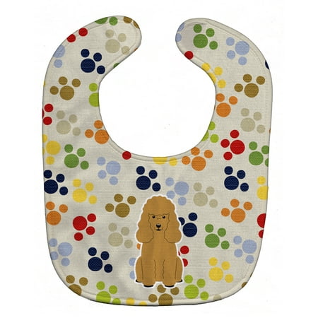 - Pawprints Poodle Tan Baby Bib BB5898BIB