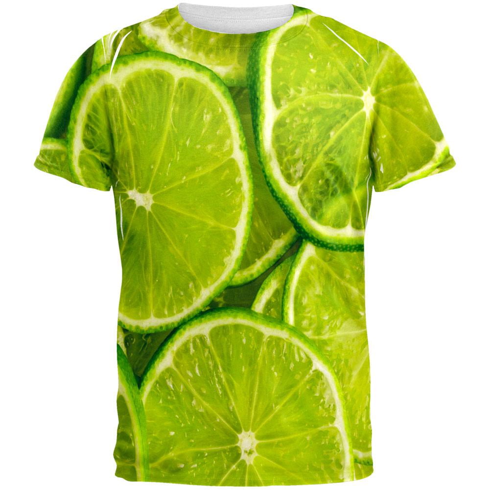 Lime Limes Citrus All Over Adult TShirt Large