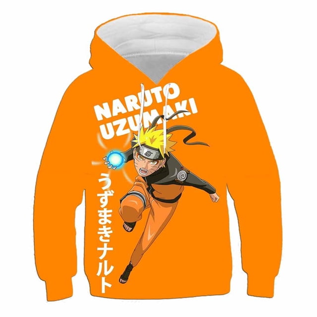 Sudadera con capucha con estampado de Naruto Battle Sasuke para niños, Sudadera con capucha de dibujos animados Regular para niños, sudadera informal suave con bolsillos para niños 2023 New150 Gao Jinjia LED